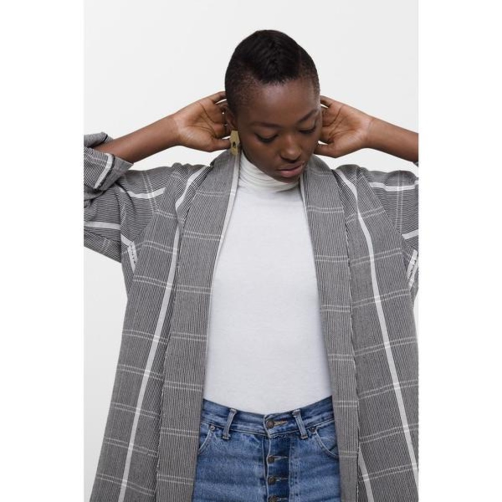 Osei Duro Theca Coat Black and White XS